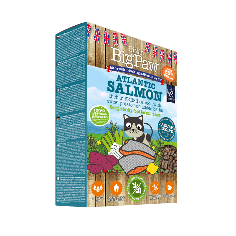 Little Big Paw Atlantic Salmon Complete Dry Food for Adult Cats 350g