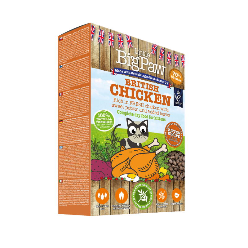 Little Big Paw British Chicken Complete dry food for Kittens 350g