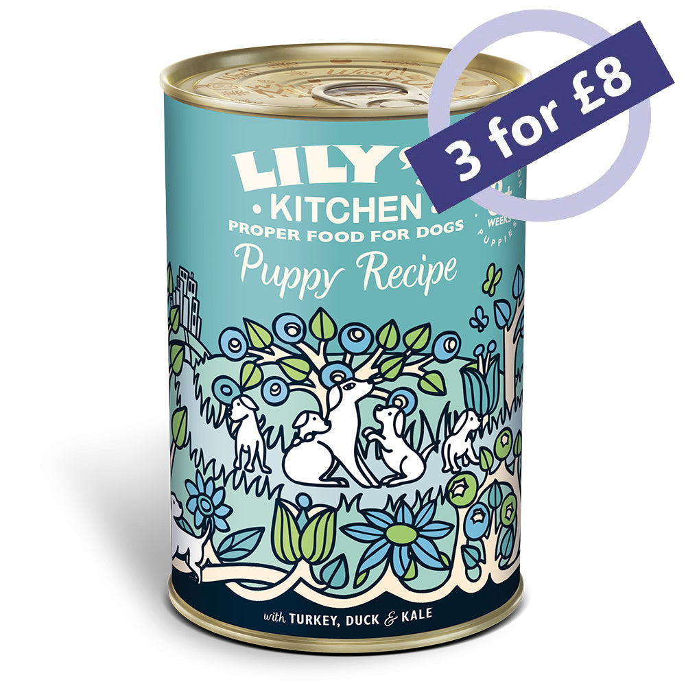 Lily's Kitchen Dog Tin Puppy Recipe Turkey & Duck 400g