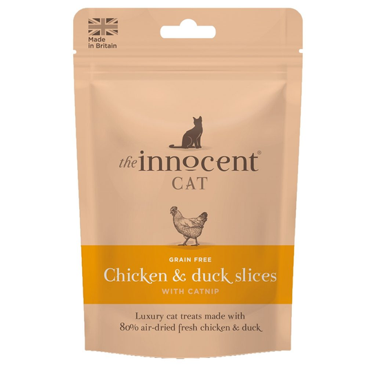 The Innocent Cat Treats Chicken and Duck Slices with Catnip 70g
