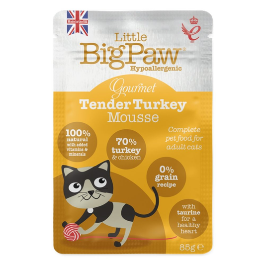 Little Big Paw Gourmet Tender Turkey Mousse For Cats 85g