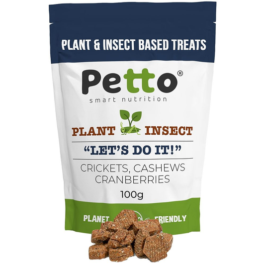 Petto Dog Treats “Lets Do it” Plant & Insect Based 100g