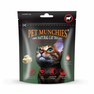 Pet Munchies Natural Cat Treats Gourmet Beef Liver 10g