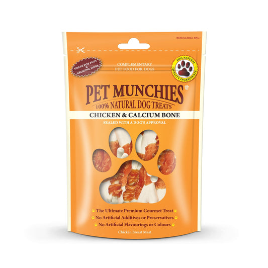 Pet Munchies Dog Chews Chicken & Calcium Bone 100g
