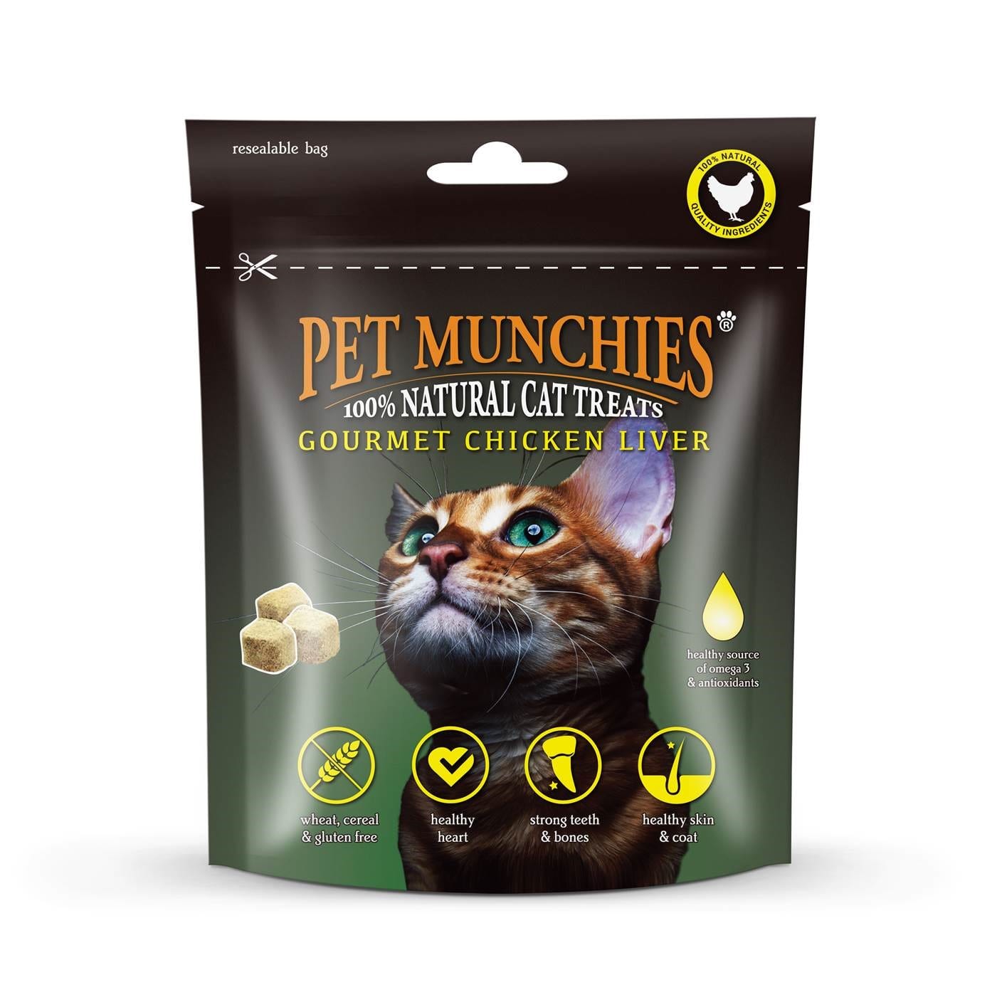 Pet Munchies Natural Cat Treats Gourmet Chicken Liver 10g