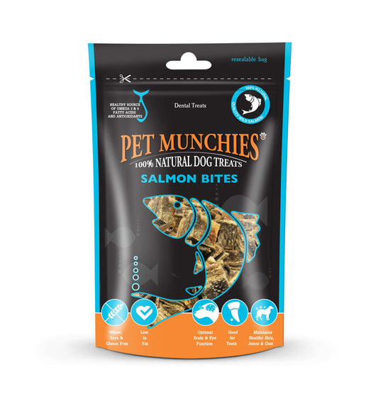 Pet Munchies Natural Salmon Bites Dog Treats 90g