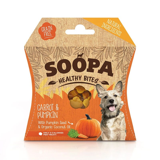 Soopa Dog Treats Carrot & Pumpkin Healthy Bites 50g