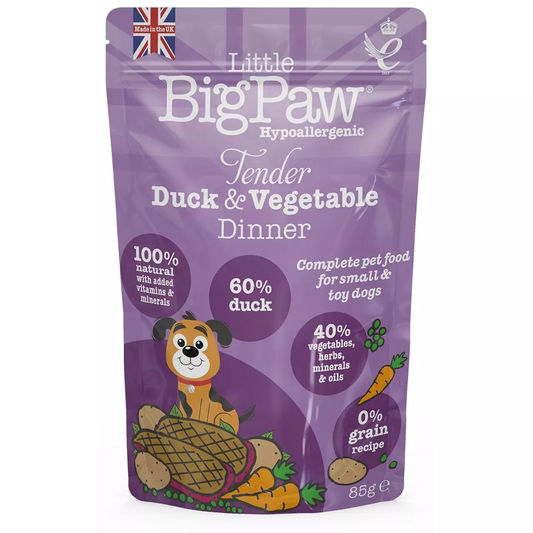 Little Big Paw Wet Dog Food Tender Duck & Vegetable Dinner 85g