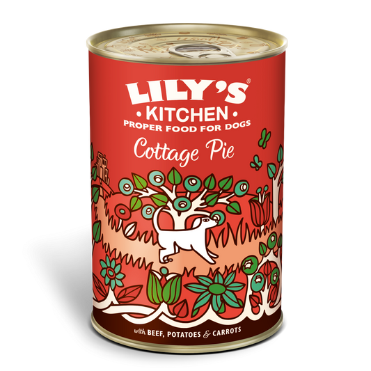 Lily's Kitchen Dog Tin Cottage Pie Beef Potato & Vegetable Dinner 400g