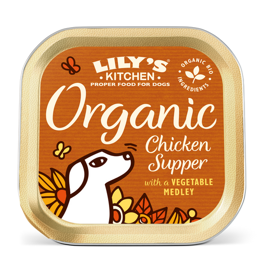 Lily's Kitchen Organic Dog Tray Chicken Supper 150g