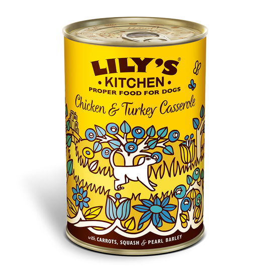 Lily's Kitchen Dog Tin Chicken and Turkey Casserole 400g