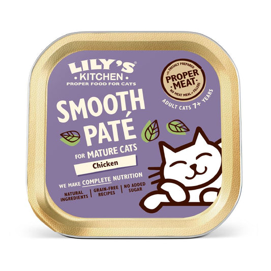 Lily's Kitchen Cat Tray Smooth Chicken Paté for Mature Cats 85g